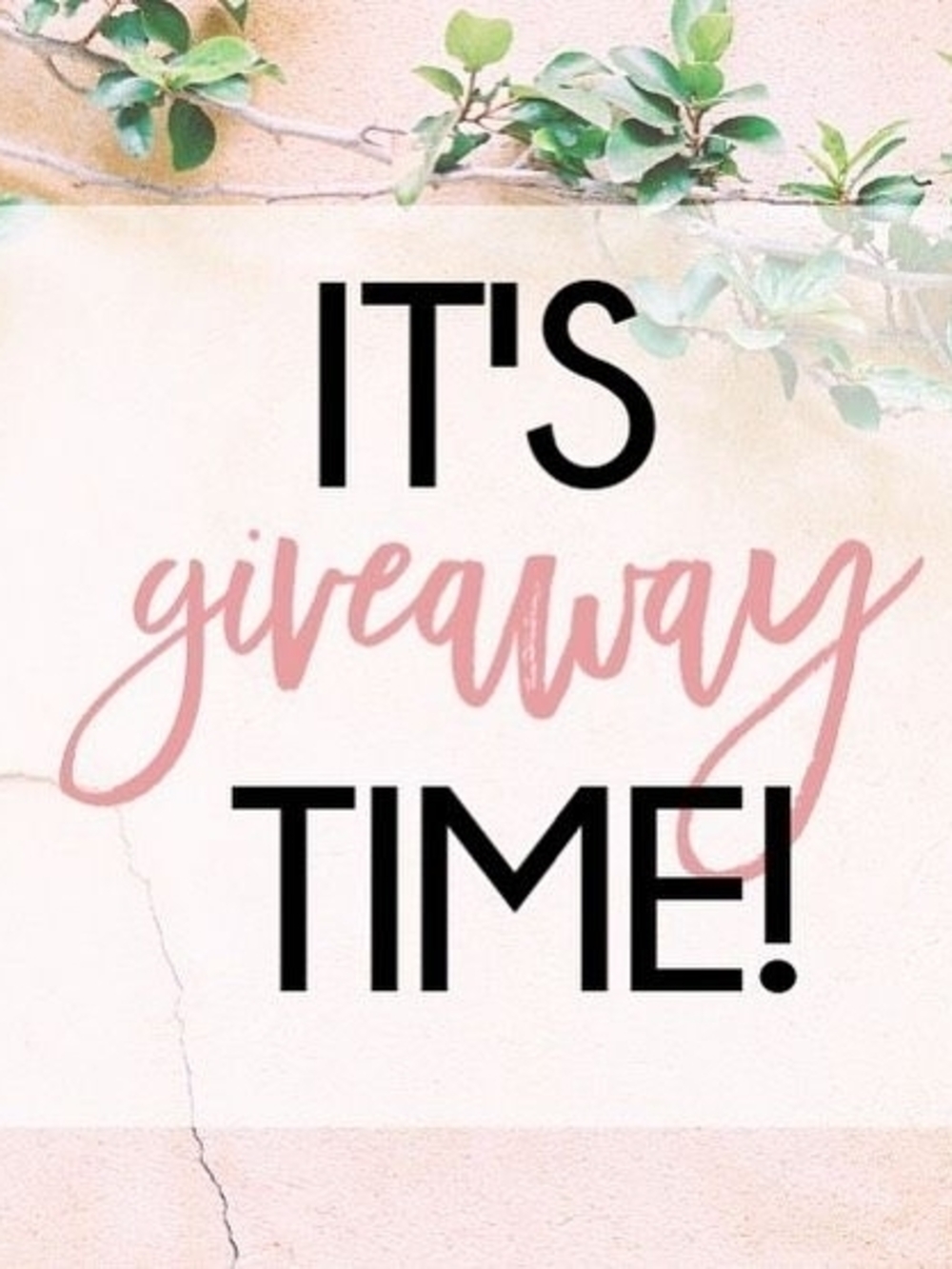 "It's Giveaway Time"